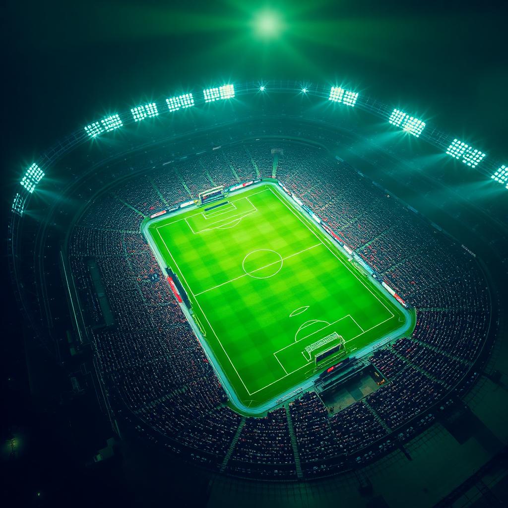 Football stadium at night